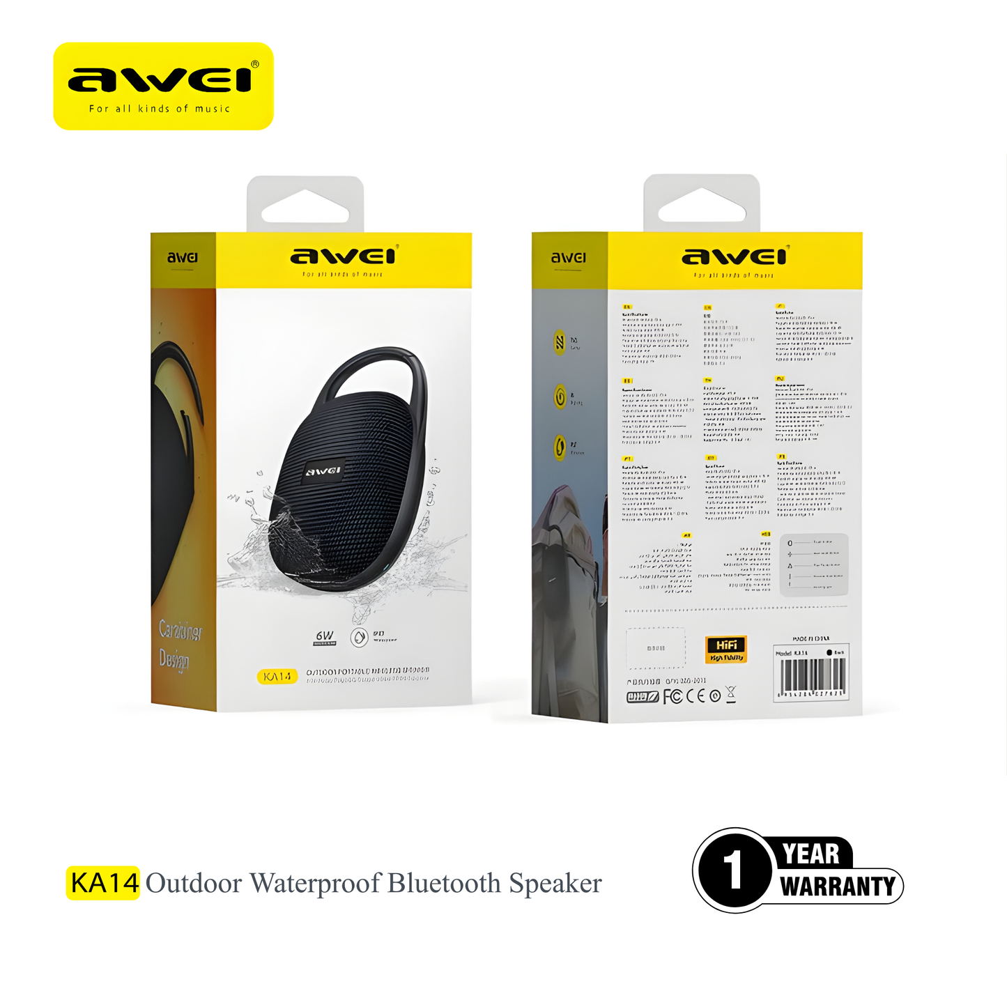 Awei KA14 waterproof Bluetooth speaker travel speaker portable mini speaker for beach and outdoor use Pakistan