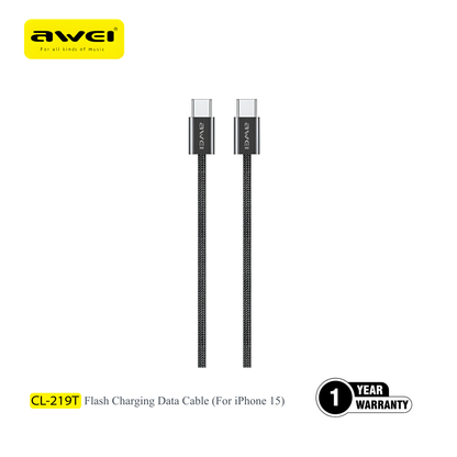 AWEI CL-219T Type-C to Type-C Fast Charging Cable 60W