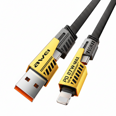 AWEI CL-226 Multi-Plug Fast Charging Cable 65W