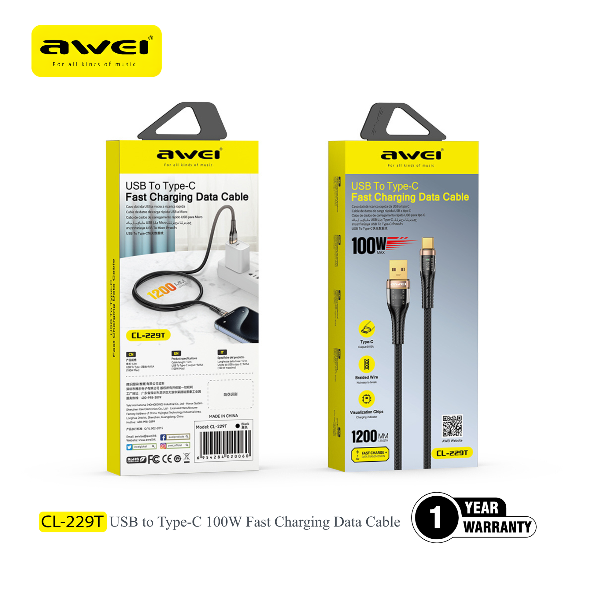 Awei charging cable data transfer fast charging Pakistan USB fast charging cable strong durable design 