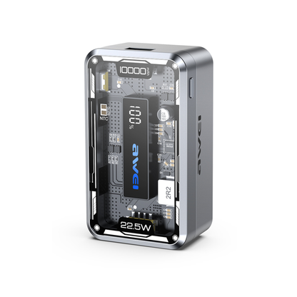 Awei power bank with LED breathing light logo stylish design 10000mAh fast charging power bank multi device support Pakistan
