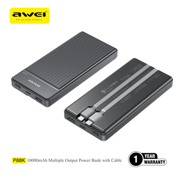 Awei fast charging power bank 22.5W 20W PD iPhone 15 support
portable power bank multi device charging Pakistan