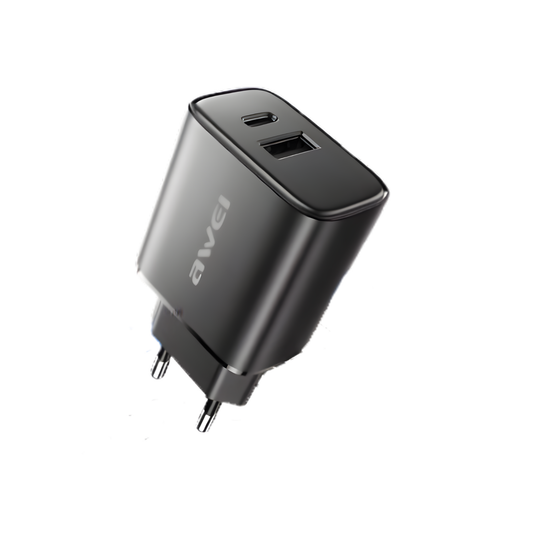 Awei PD85 EU 22W fast charger USB C PD dual port adapter Pakistan
