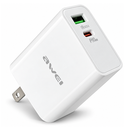 AWEI PD58 65W Fast Charger | Dual Port Adapter