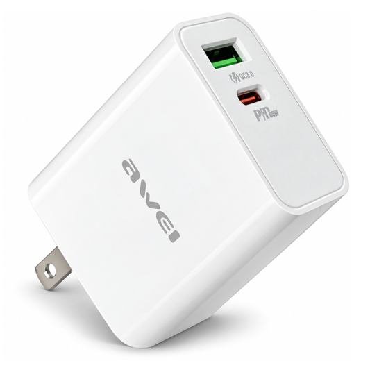 AWEI PD58 65W Fast Charger | Dual Port Adapter