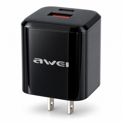 AWEI PD66-US 35W Fast Charger | Dual Port Adapter