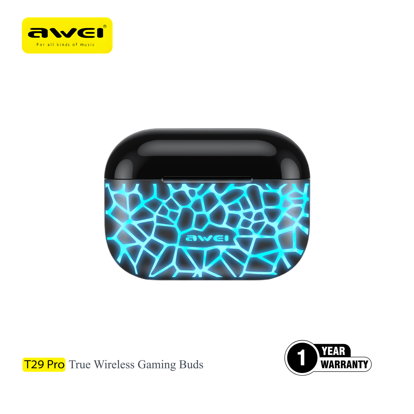 Awei earbuds with charging case black portable earbuds Pakistan