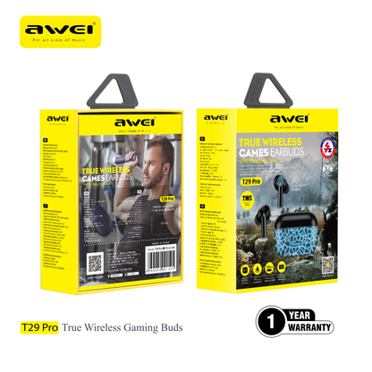 Awei T29 Pro earbuds type c charging case Pakistan