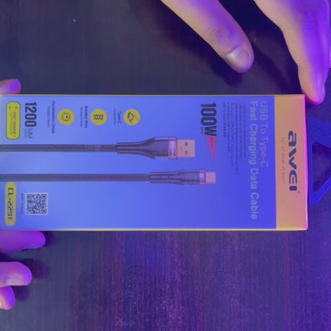 AWEI CL229T USB to Type-C Fast Charging Cable 100W