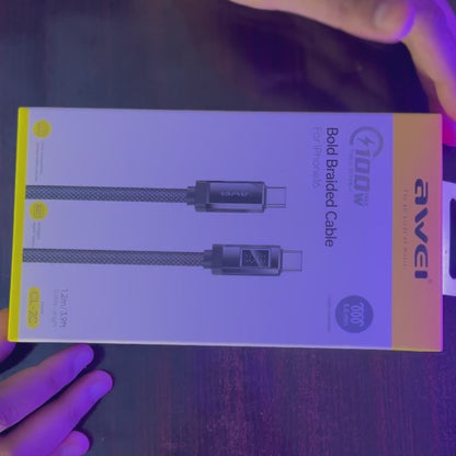 AWEI CL-2C USB-C to USB-C Fast Charging Cable 100W